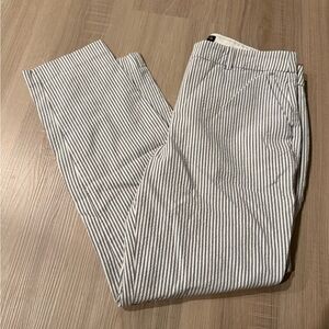 Express Black and White Striped Chinos